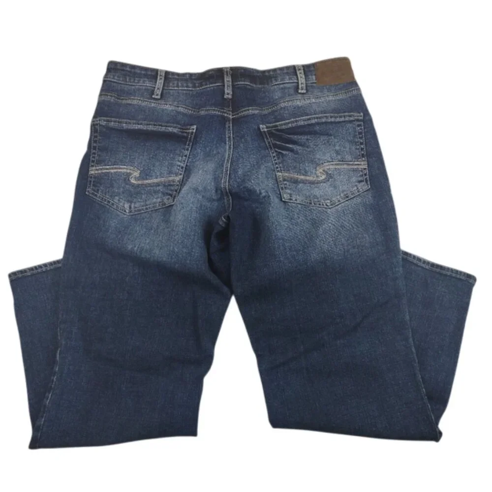 Silver Jeans Men's Gordie Size 38x31 Loose Straight Leg Med Wash Blue Denim - Picture 3 of 11
